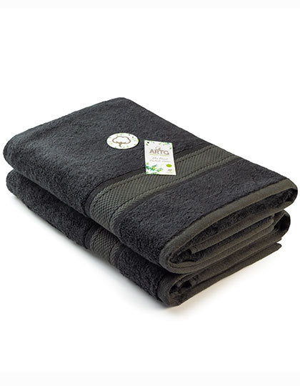 Natural Bamboo Bath Towel-Schwarz