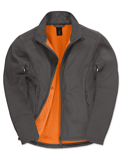 Men´s Jacket Softshell ID.701 - Dunkelgrau (einfarbig) - Neonorange