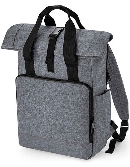Recycled Twin Handle Roll-Top Laptop Backpack - Grauer Mergel