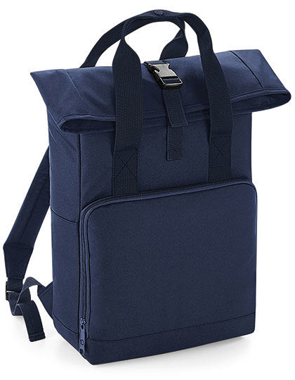 Recycled Twin Handle Roll-Top Laptop Backpack - Marinedämmerung