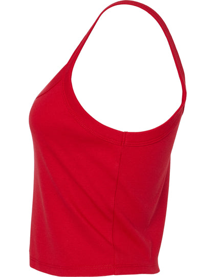 Women´s Micro Rib Spaghetti Strap Tank - Solide rote Mischung