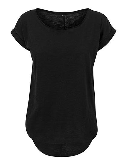 Ladies´ Long Slub Tee - Schwarz
