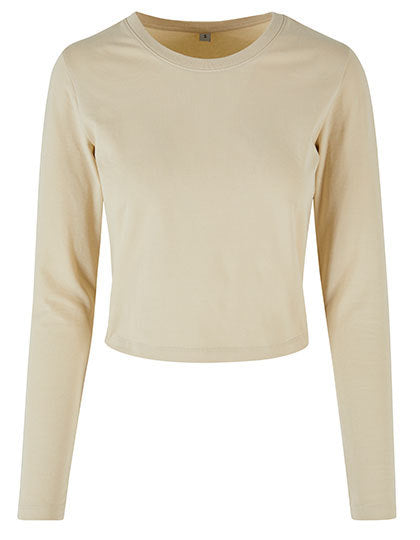 Ladies Short Longsleeve Tee - Sand