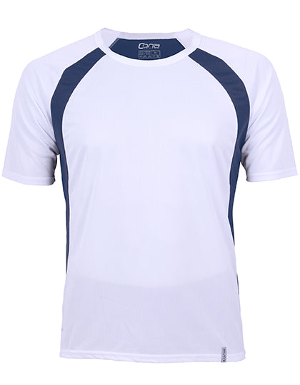 Pace Tech Tee- Marine - Weiß
