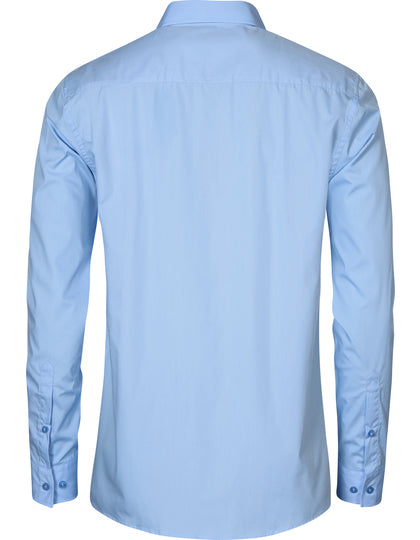 Men´s Poplin Shirt Long Sleeve-Hellblau