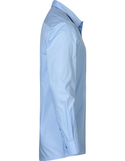 Men´s Poplin Shirt Long Sleeve-Hellblau