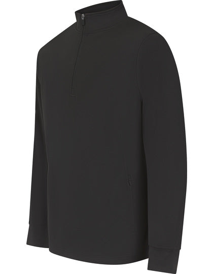 Adults 1/4 Zip Tracksuit Top - Schwarz