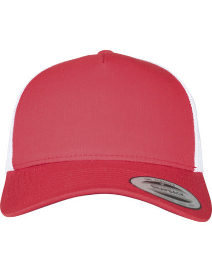 5-Panel Retro Trucker 2-Tone Cap - Rot Weiss