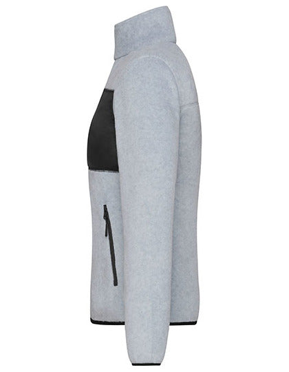 Ladies´ Fleece Jacket - Leichte Melange - Schwarz