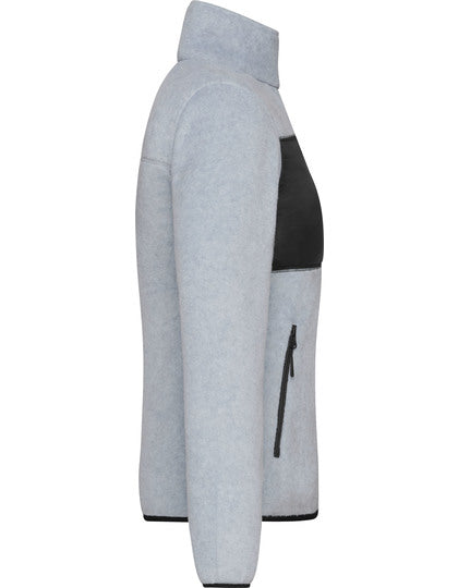 Ladies´ Fleece Jacket - Leichte Melange - Schwarz