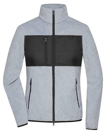 Ladies´ Fleece Jacket - Leichte Melange - Schwarz