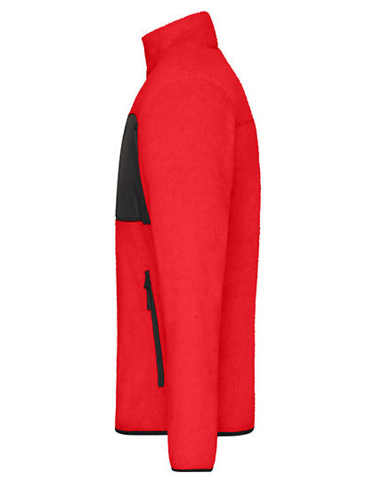Men´s Fleece Jacket - Rot - Schwarz