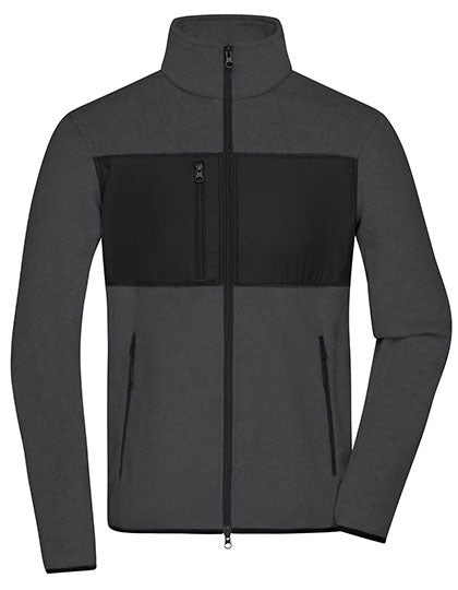 Men´s Fleece Jacket - Dunkle Melange - Schwarz