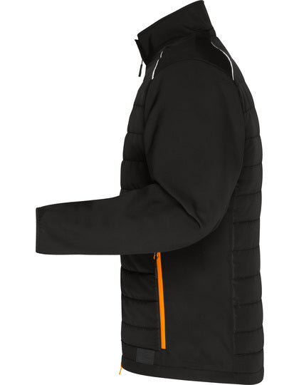 Men´s Hybrid Jacket - Neonorange - Schwarz
