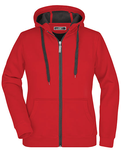 Ladies´ Doubleface Jacket - Rot - Kohlenstoff