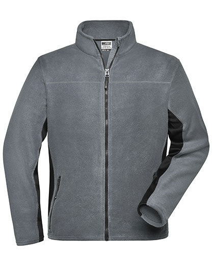 Men´s Workwear Fleece Jacket -STRONG- Kohlenstoff - Schwarz