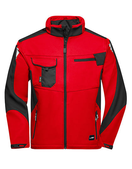 Workwear Softshell Jacket -STRONG- Rot - Schwarz