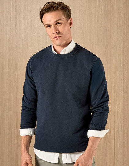 Regular Fit Pique Sweatshirt - Marine
