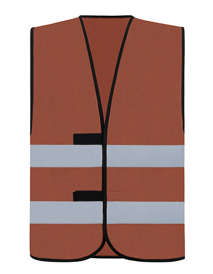 Functional Hi-Vis Safety Vest Dortmund - Kastanienbraun