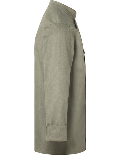 Kochjacke Jeans-Style - Vintage Moosgrün (ca. Pantone 416C)