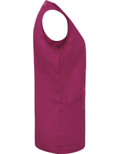 Ärmelloser Damenkasack Essential-Fuchsie