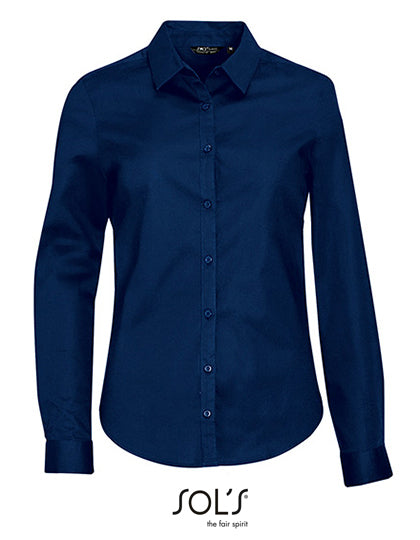 Women´s Long Sleeve Stretch Shirt Blake-Dunkelblau