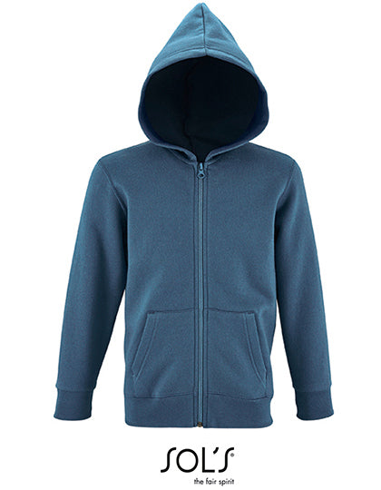 Kids´ Zip Hoodie Stone - Schieferblau