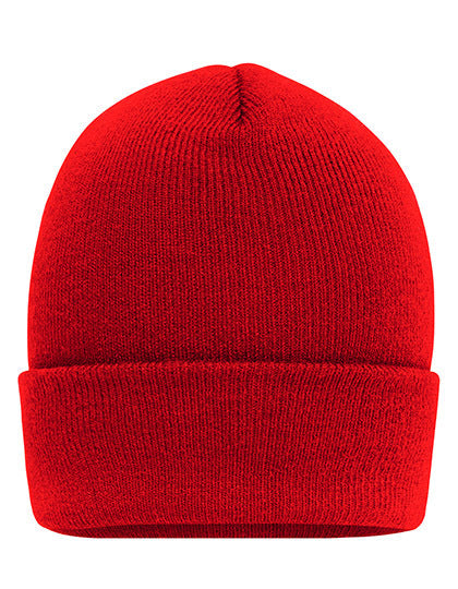 High Brim Beanie - Feuerrot