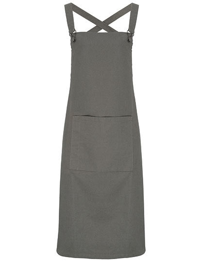 Cross Back Barista Bib Apron-Dunkelgrau