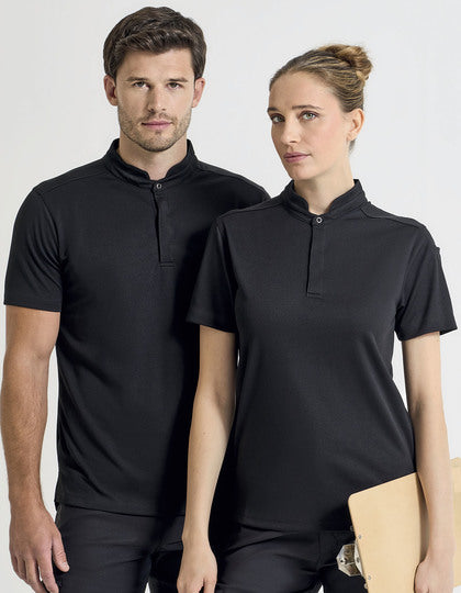 Essential ´Coolchecker®´ Chefs Shirt - Short Sleeve - Schwarz