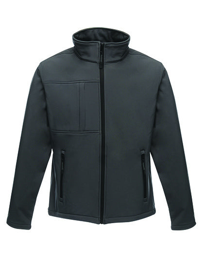 Men´s Softshell Jacket - Octagon II - Seegrau (einfarbig) - Schwarz