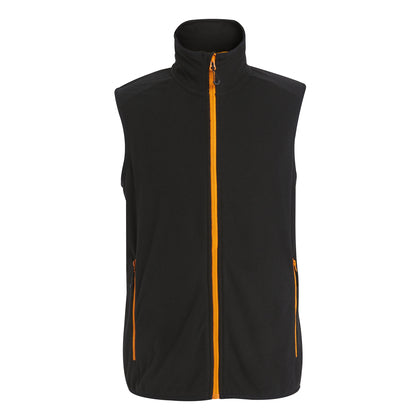 Navigate Fleece Bodywarmer - Orange Pop - Schwarz