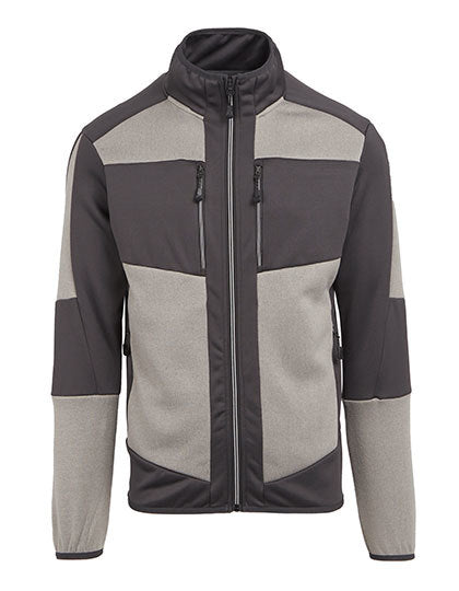 E-volve Unisex Knit Effect Stretch Midlayer Jacket - Mineralgrau - Ash Heather