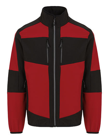 E-volve Unisex 2-Layer Softshell Jacket - klassisches Rot - Schwarz