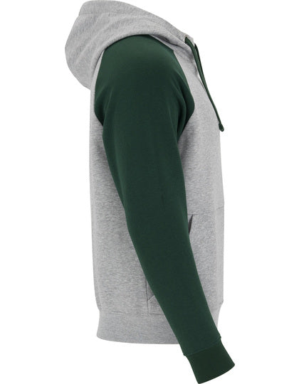 Badet Hooded Sweatshirt - Flaschengrün 56 - Heather Grey 58