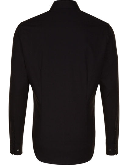 Men´s Shirt Shaped Fit Long Sleeve-Schwarz