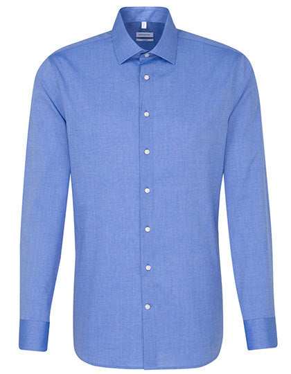 Men´s Shirt Shaped Fit Long Sleeve-Mittelblau