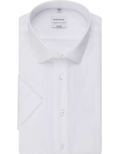 Men´s Shirt Shaped Fit Short Sleeve-Weiß