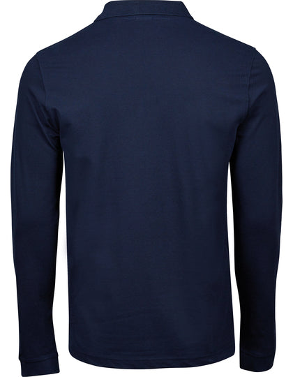 Men´s Luxury Stretch Long Sleeve Polo - Marine
