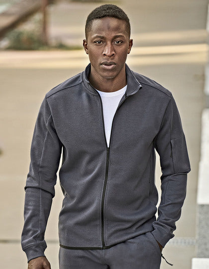 Athletic Full Zip Sweat - Heather Grey