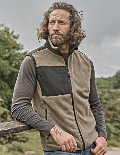 Mountain Fleece Bodywarmer - Tiefgrün - Schwarz