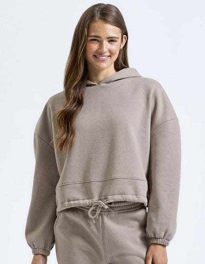 Women´s Cropped Oversize Hoodie -Weiss