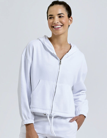 Women´s Recycled Drawstring Full-Zip Hoodie - Lila