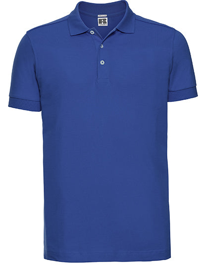 Men's Fitted Stretch Polo - Azurblau