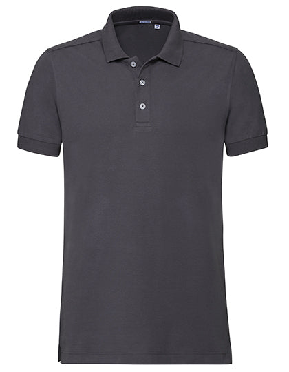 Men's Fitted Stretch Polo -convey grau