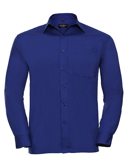 Men's Long Sleeve Classic Polycotton Poplin Shirt-Strahlendes Königshaus