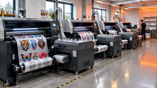 DTF-Druckmaschinen in der Produktion – DTF-Transfer Meterware