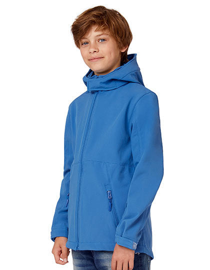 Kids´ Hooded Softshell Jacket - Schwarz
