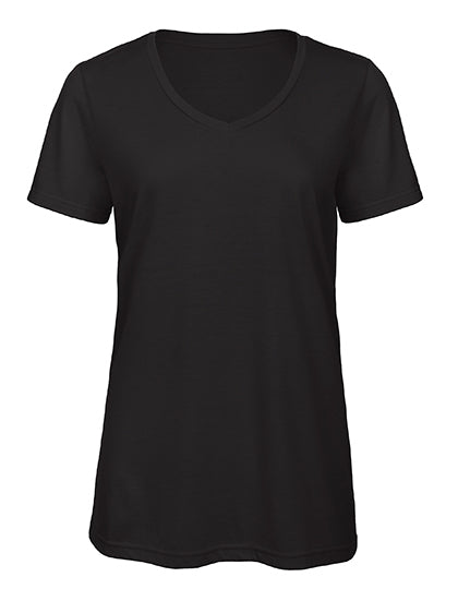 Women´s V-Neck Triblend T-Shirt - Schwarz