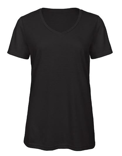 Women´s V-Neck Triblend T-Shirt - Schwarz